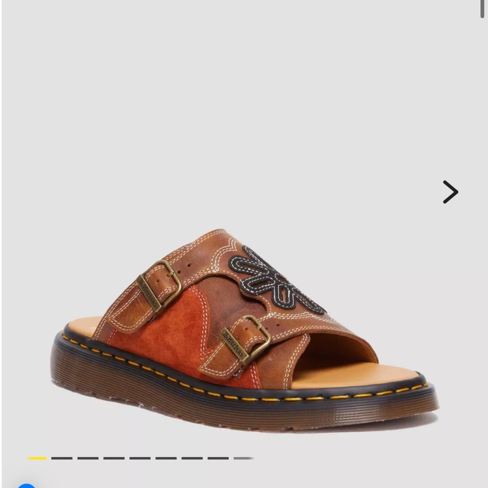 ISO dr marten DAYNE MADE IN ENGLAND LEATHER & SUEDE SLIDES W size 8 or 9